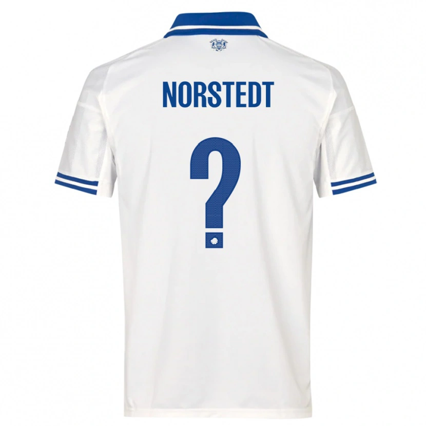 Danxen Hombre Camiseta Liam Norstedt #0 Blanco Azul 1ª Equipación 2025/26 La Camisa México