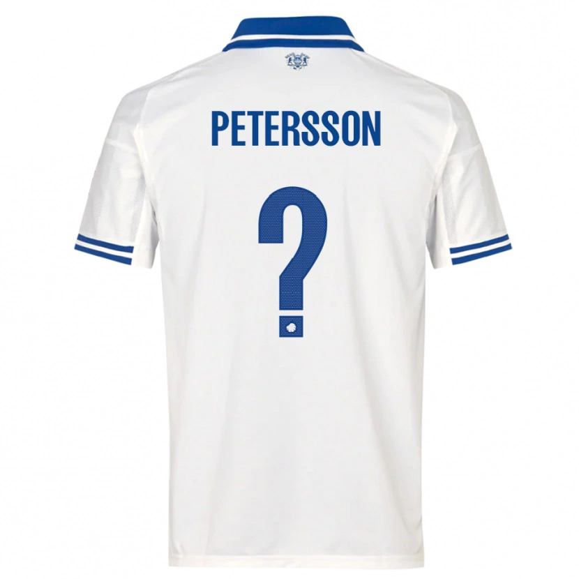 Danxen Hombre Camiseta Oliver Petersson #0 Blanco Azul 1ª Equipación 2025/26 La Camisa México