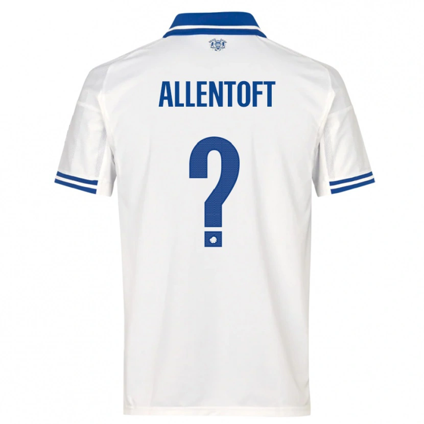 Danxen Hombre Camiseta Philip Allentoft #0 Blanco Azul 1ª Equipación 2025/26 La Camisa México