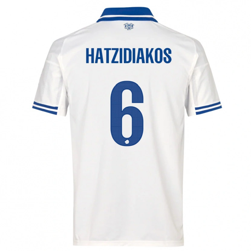 Danxen Hombre Camiseta Pantelis Hatzidiakos #6 Blanco Azul 1ª Equipación 2025/26 La Camisa México