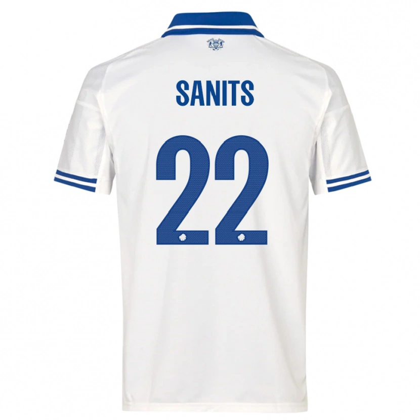 Danxen Hombre Camiseta Dimitri Sanits #22 Blanco Azul 1ª Equipación 2025/26 La Camisa México