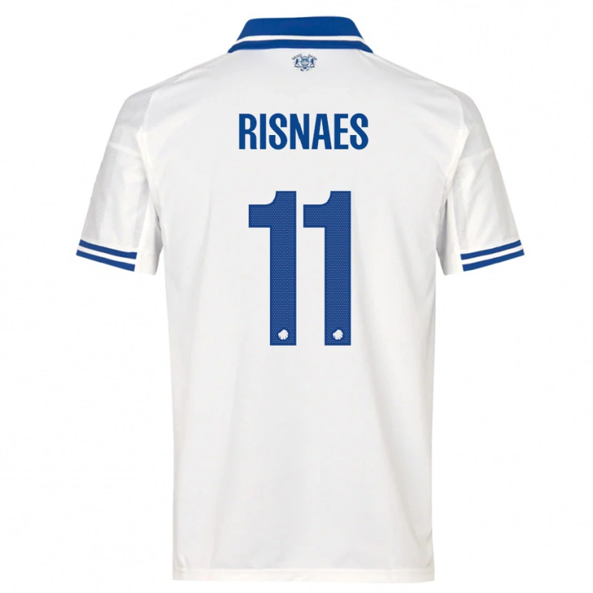 Danxen Hombre Camiseta Roberto Risnaes #11 Blanco Azul 1ª Equipación 2025/26 La Camisa México