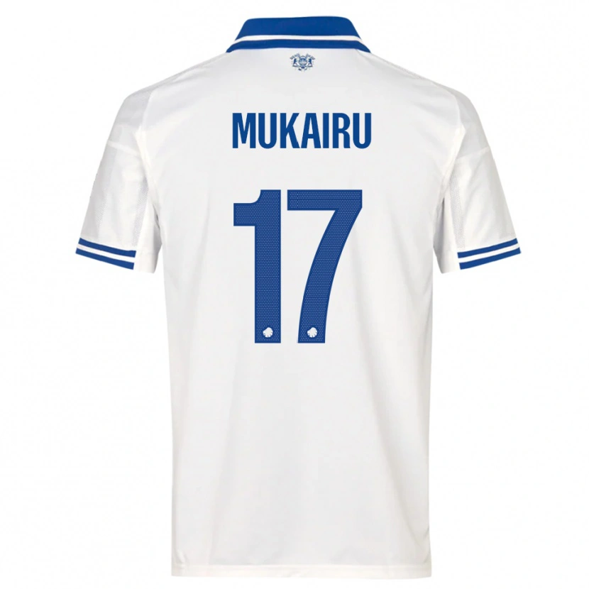 Danxen Hombre Camiseta Paul Mukairu #17 Blanco Azul 1ª Equipación 2025/26 La Camisa México