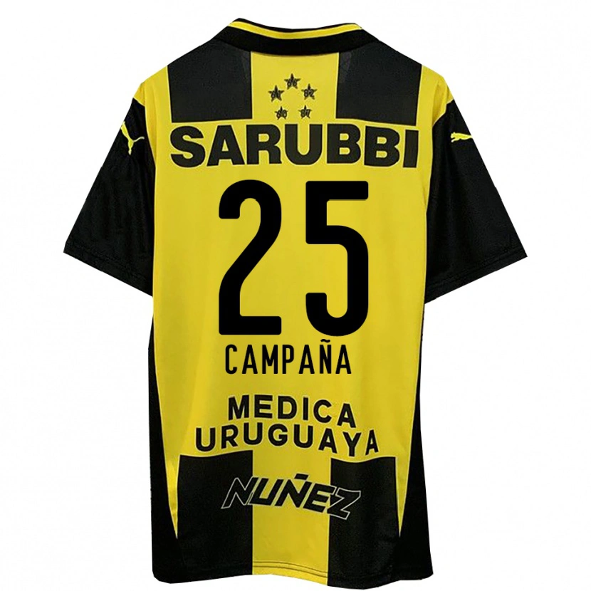 Danxen Hombre Camiseta Martín Campaña #25 Amarillo Negro 1ª Equipación 2025/26 La Camisa México
