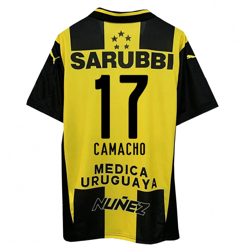 Danxen Hombre Camiseta Sebastián Camacho #17 Amarillo Negro 1ª Equipación 2025/26 La Camisa México
