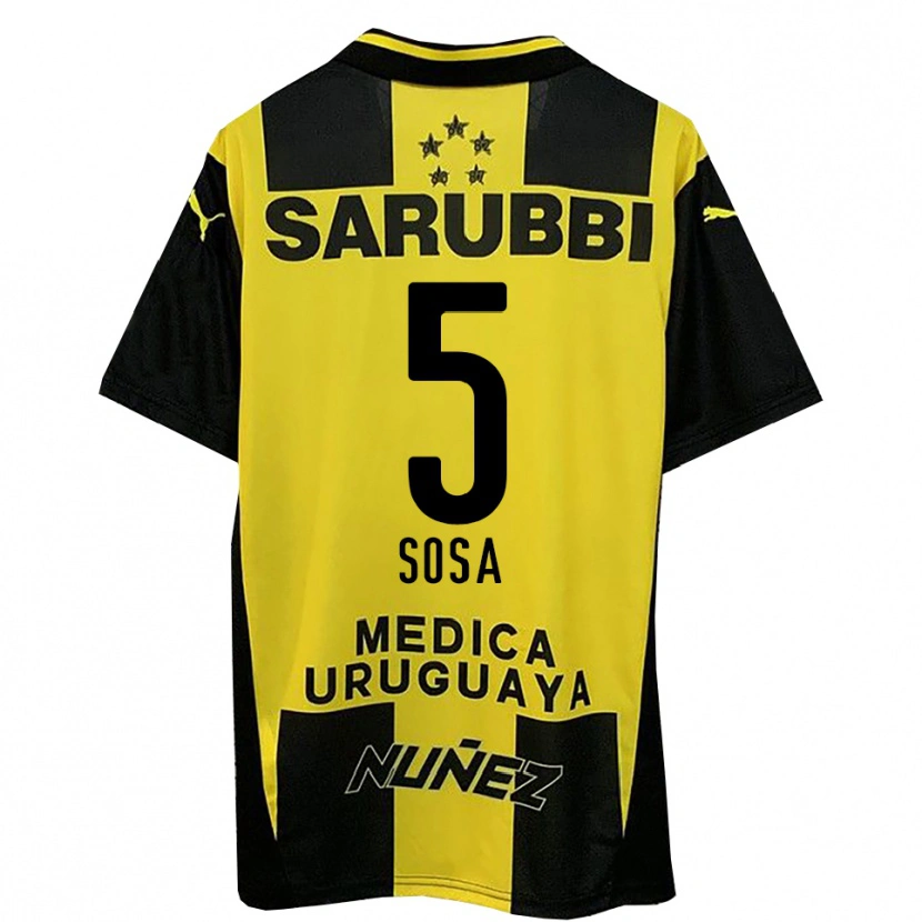 Danxen Hombre Camiseta Ignacio Sosa #5 Amarillo Negro 1ª Equipación 2025/26 La Camisa México