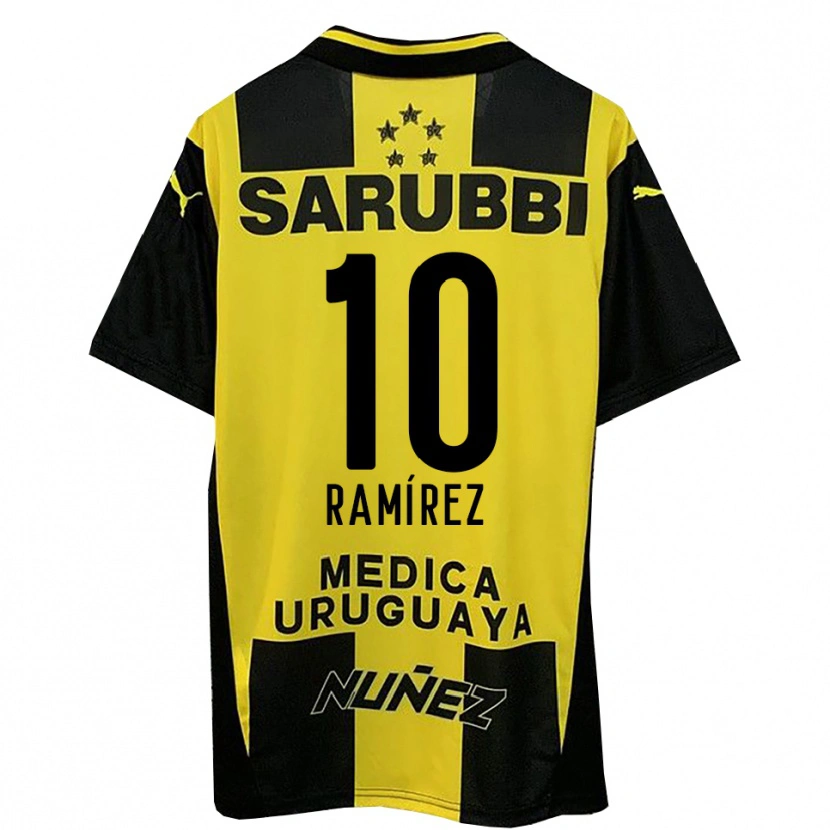 Danxen Hombre Camiseta Gastón Ramírez #10 Amarillo Negro 1ª Equipación 2025/26 La Camisa México