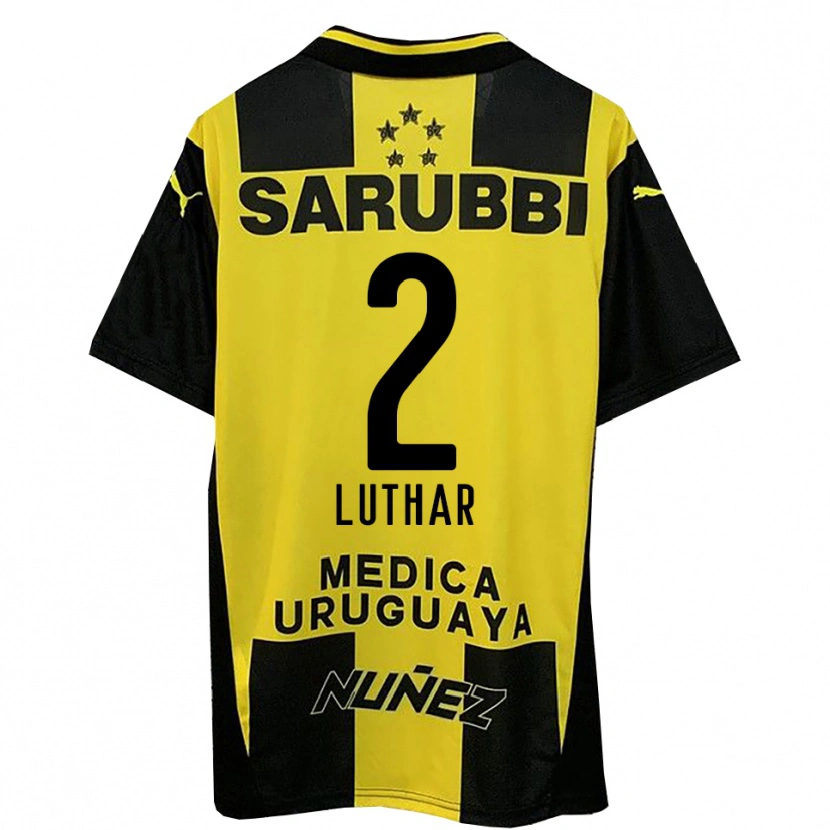 Danxen Hombre Camiseta Thiago Luthar #2 Amarillo Negro 1ª Equipación 2025/26 La Camisa México