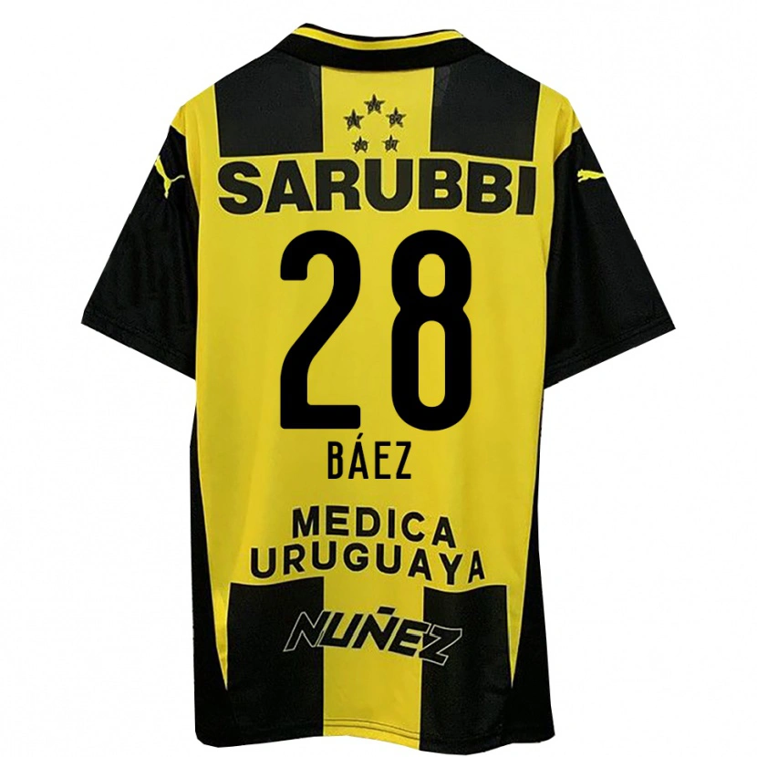 Danxen Hombre Camiseta Jaime Báez #28 Amarillo Negro 1ª Equipación 2025/26 La Camisa México