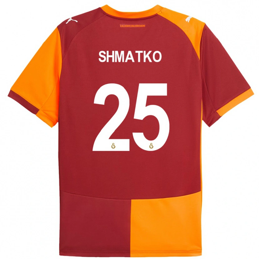 Danxen Hombre Camiseta Lyubov Shmatko #25 Rojo Naranja 1ª Equipación 2025/26 La Camisa México