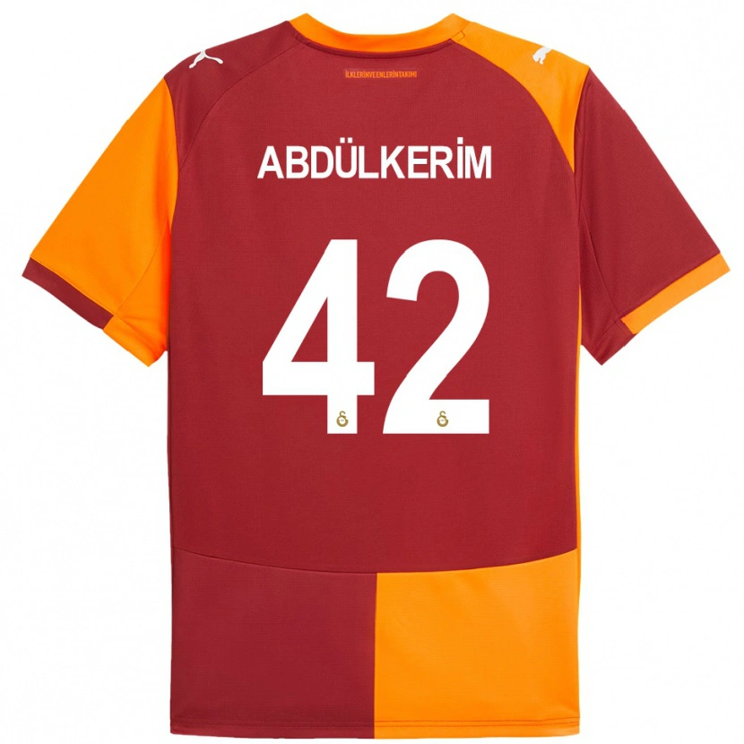 Danxen Hombre Camiseta Abdülkerim Bardakcı #42 Rojo Naranja 1ª Equipación 2025/26 La Camisa México