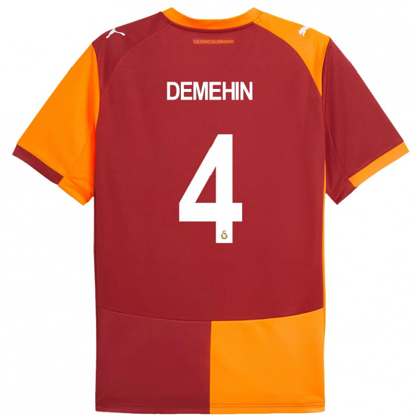 Danxen Hombre Camiseta Oluwatosin Blessing Demehin #4 Rojo Naranja 1ª Equipación 2025/26 La Camisa México