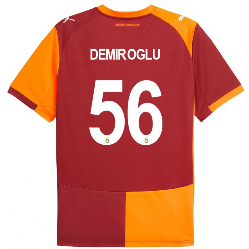Danxen Hombre Camiseta Baran Demiroğlu #56 Rojo Naranja 1ª Equipación 2025/26 La Camisa México