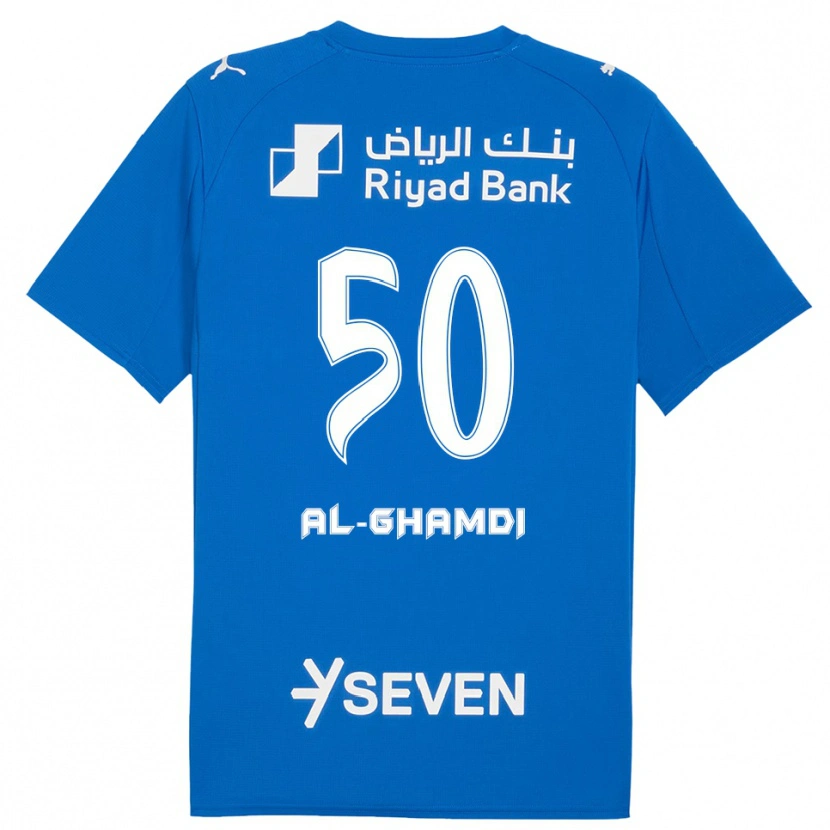 Danxen Hombre Camiseta Abdulelah Al-Ghamdi #50 Azul Blanco 1ª Equipación 2025/26 La Camisa México