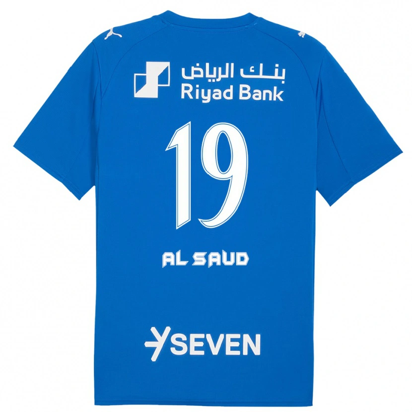 Danxen Hombre Camiseta Manal Al Saud #19 Azul Blanco 1ª Equipación 2025/26 La Camisa México