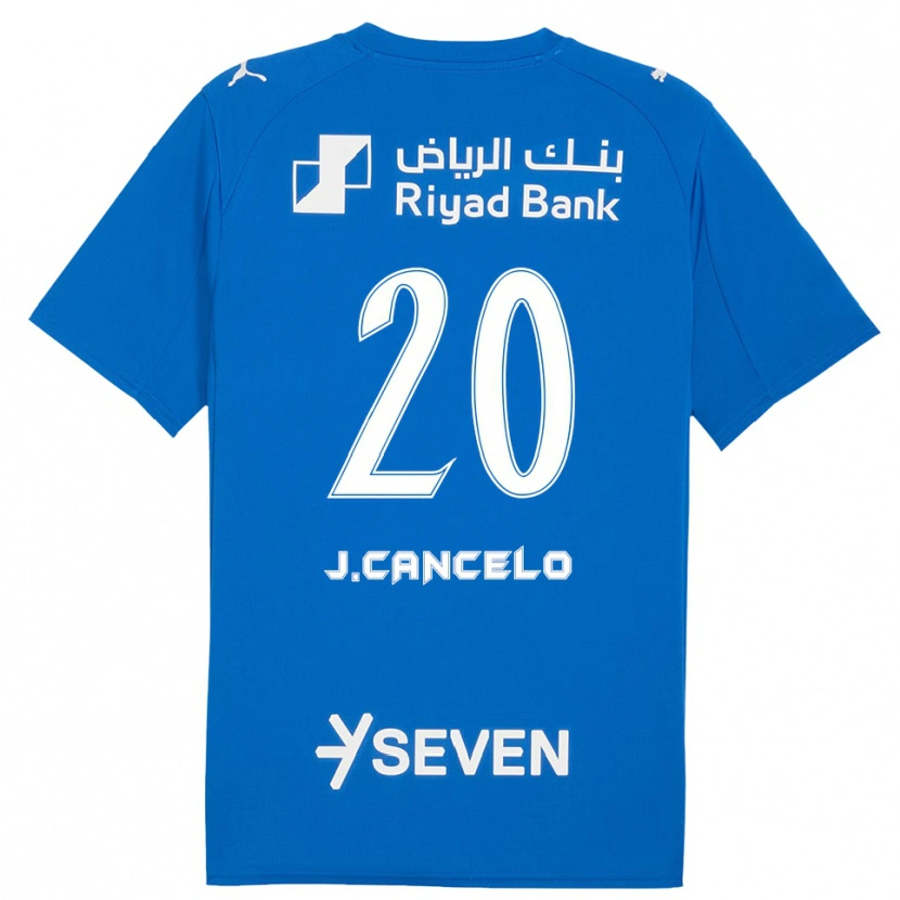 Danxen Hombre Camiseta João Cancelo #20 Azul Blanco 1ª Equipación 2025/26 La Camisa México