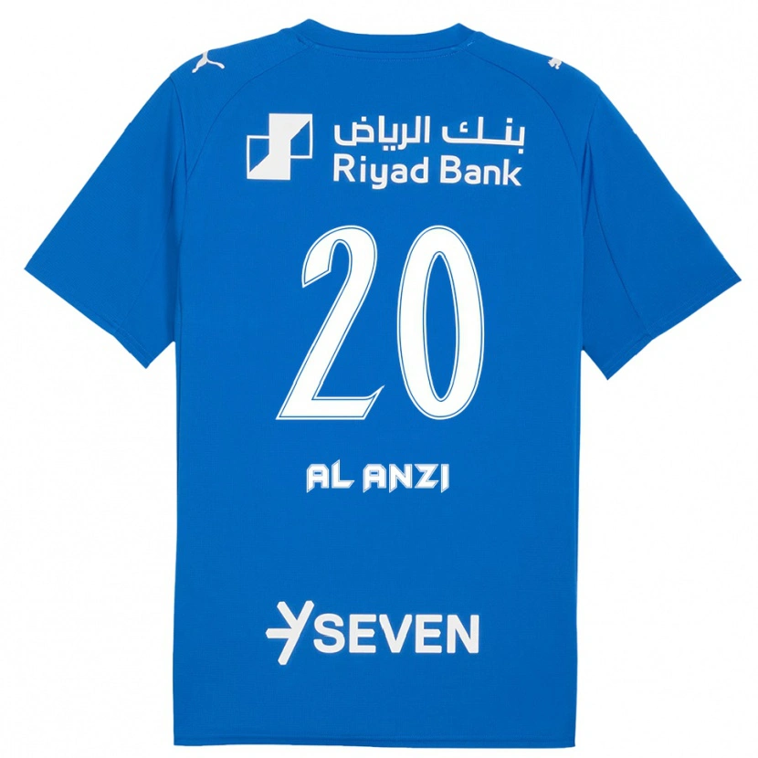 Danxen Hombre Camiseta Areej Al-Anzi #20 Azul Blanco 1ª Equipación 2025/26 La Camisa México