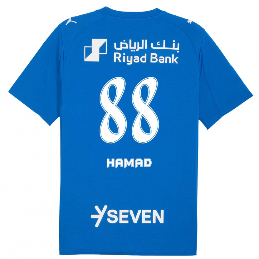 Danxen Hombre Camiseta Hamad Al-Yami #88 Azul Blanco 1ª Equipación 2025/26 La Camisa México