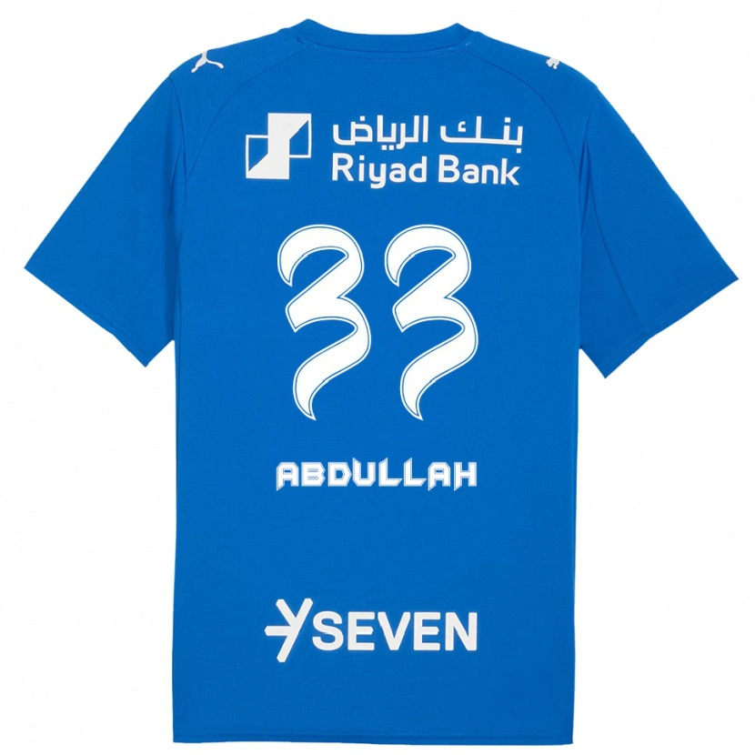 Danxen Hombre Camiseta Abdullah Al-Zaid #33 Azul Blanco 1ª Equipación 2025/26 La Camisa México