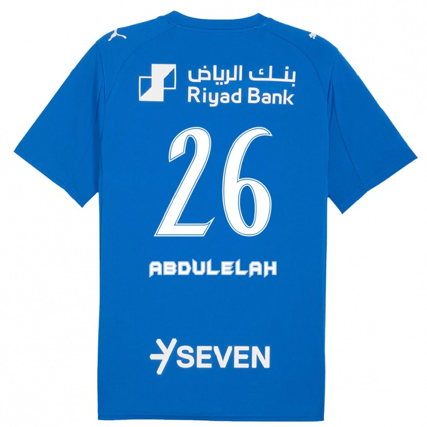 Danxen Hombre Camiseta Abdulelah Al-Malki #26 Azul Blanco 1ª Equipación 2025/26 La Camisa México