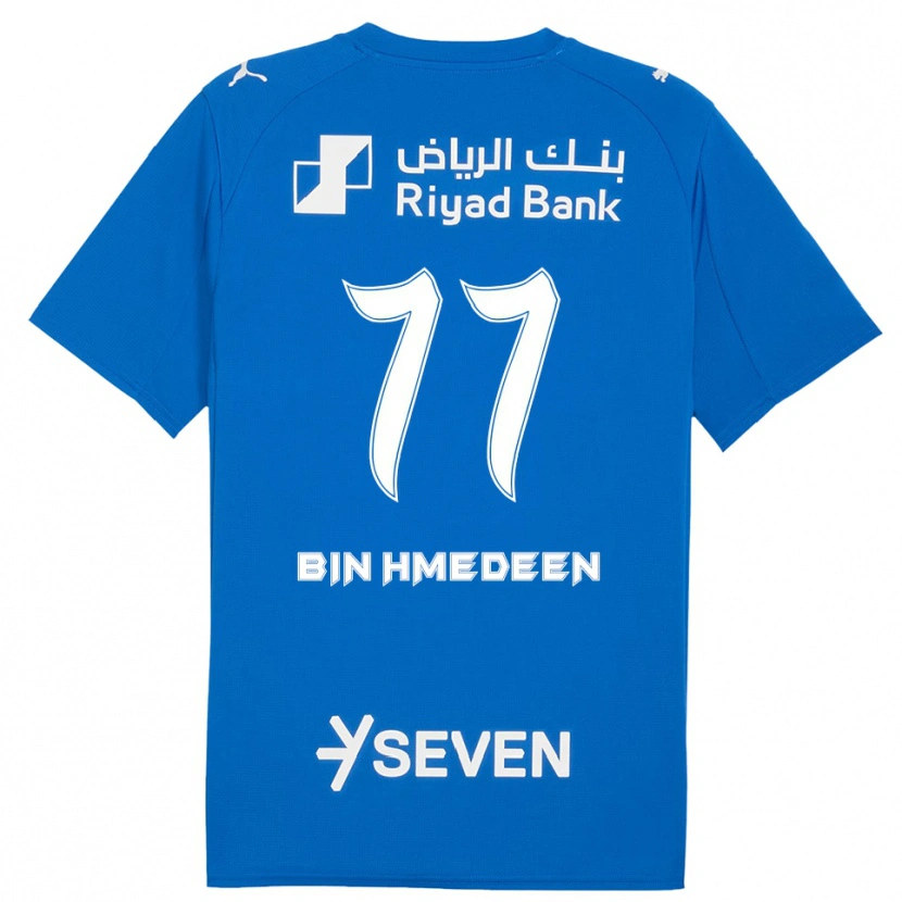 Danxen Hombre Camiseta Raghad Bin Hmedeen #77 Azul Blanco 1ª Equipación 2025/26 La Camisa México