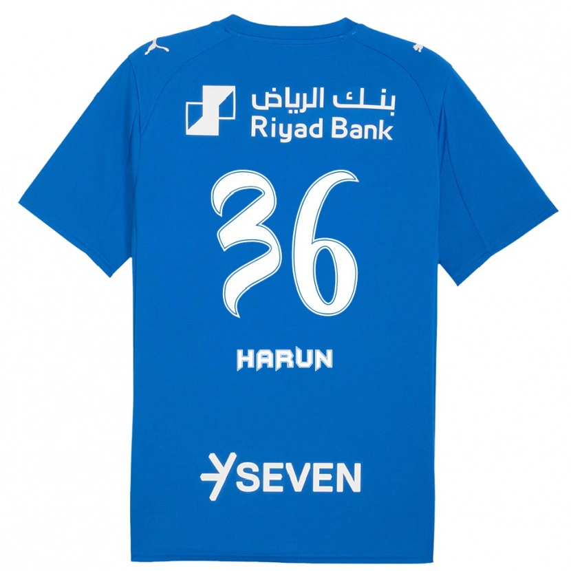 Danxen Hombre Camiseta Saud Haroun #36 Azul Blanco 1ª Equipación 2025/26 La Camisa México