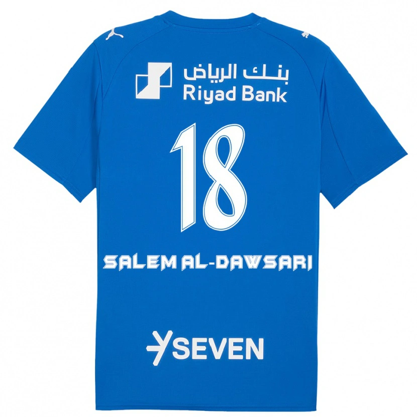 Danxen Hombre Camiseta Nawaf Salem Al-Dawsari #18 Azul Blanco 1ª Equipación 2025/26 La Camisa México