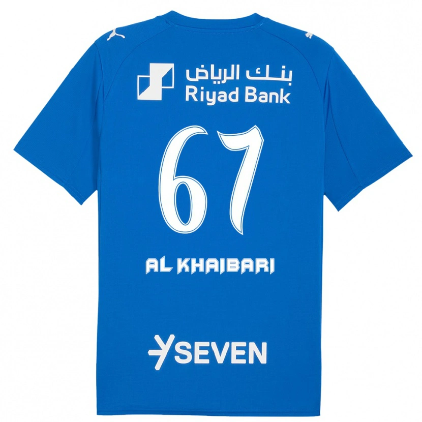Danxen Hombre Camiseta Mohammed Al-Khaibari #67 Azul Blanco 1ª Equipación 2025/26 La Camisa México