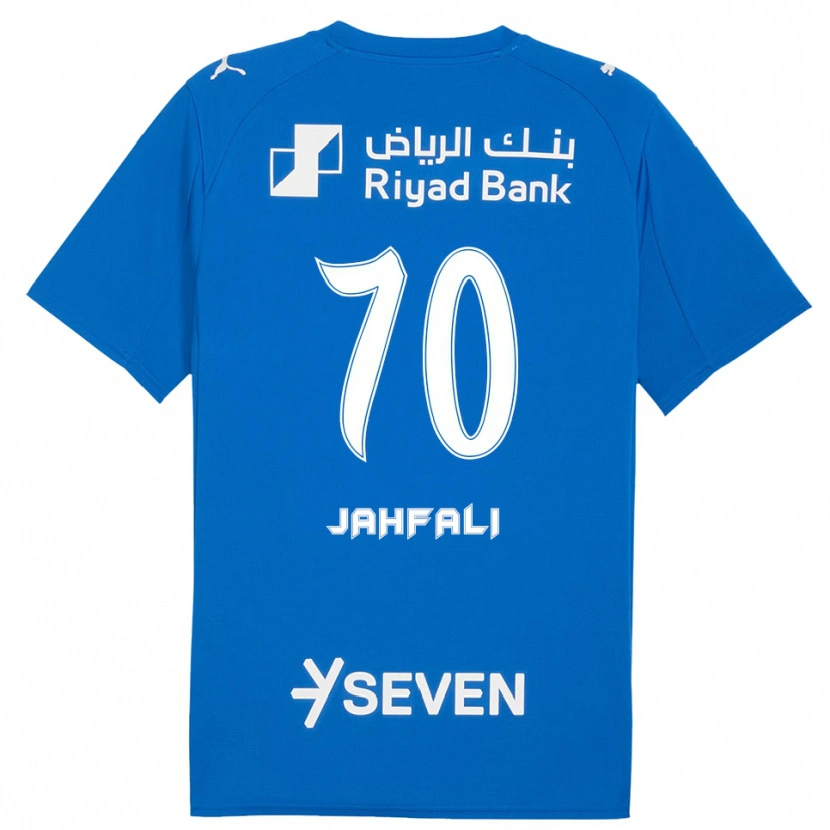Danxen Hombre Camiseta Mohammed Jahfali #70 Azul Blanco 1ª Equipación 2025/26 La Camisa México