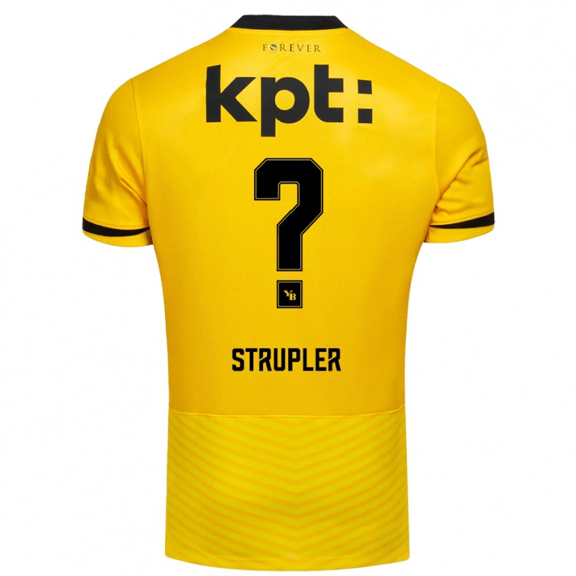 Danxen Hombre Camiseta Cedrik Strupler #0 Amarillo Negro 1ª Equipación 2025/26 La Camisa México