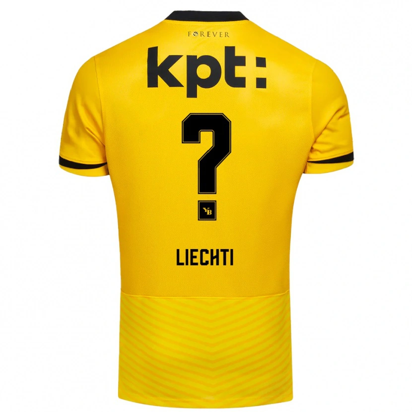 Danxen Hombre Camiseta Robin Liechti #0 Amarillo Negro 1ª Equipación 2025/26 La Camisa México