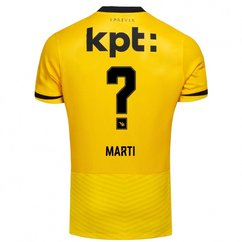 Danxen Hombre Camiseta Robin Marti #0 Amarillo Negro 1ª Equipación 2025/26 La Camisa México