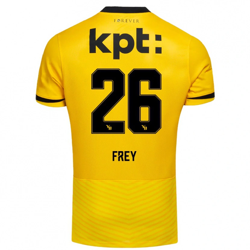 Danxen Hombre Camiseta Laura Frey #26 Amarillo Negro 1ª Equipación 2025/26 La Camisa México