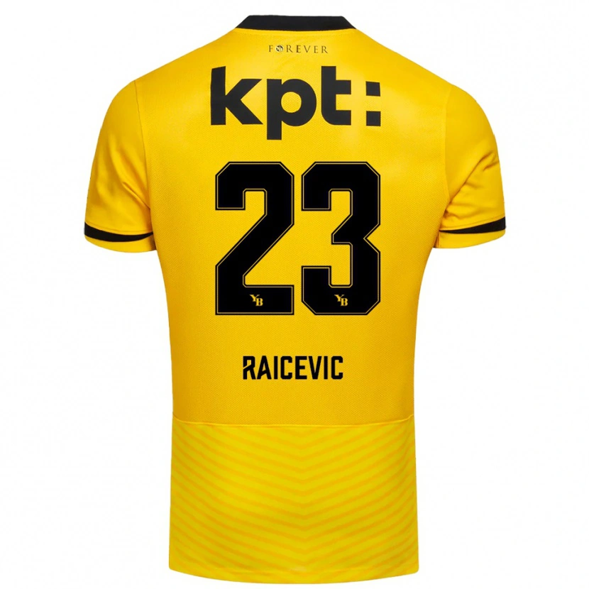 Danxen Hombre Camiseta Stevan Raicevic #23 Amarillo Negro 1ª Equipación 2025/26 La Camisa México