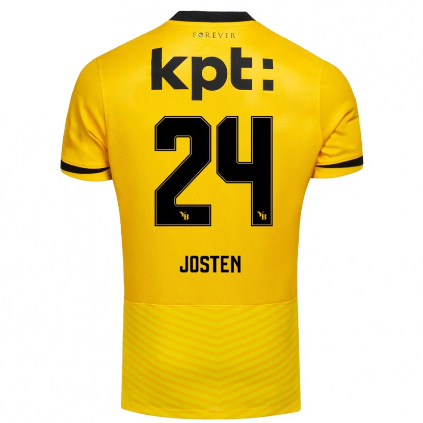 Danxen Hombre Camiseta Lisa Josten #24 Amarillo Negro 1ª Equipación 2025/26 La Camisa México