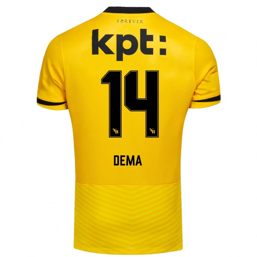 Danxen Hombre Camiseta Jashar Dema #14 Amarillo Negro 1ª Equipación 2025/26 La Camisa México