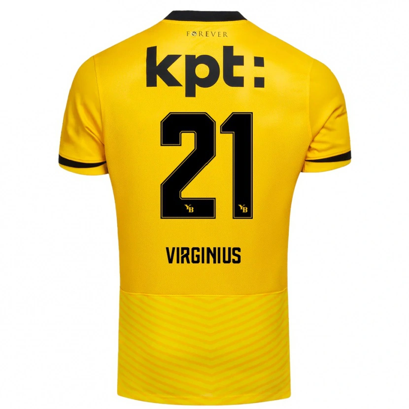Danxen Hombre Camiseta Alan Virginius #21 Amarillo Negro 1ª Equipación 2025/26 La Camisa México