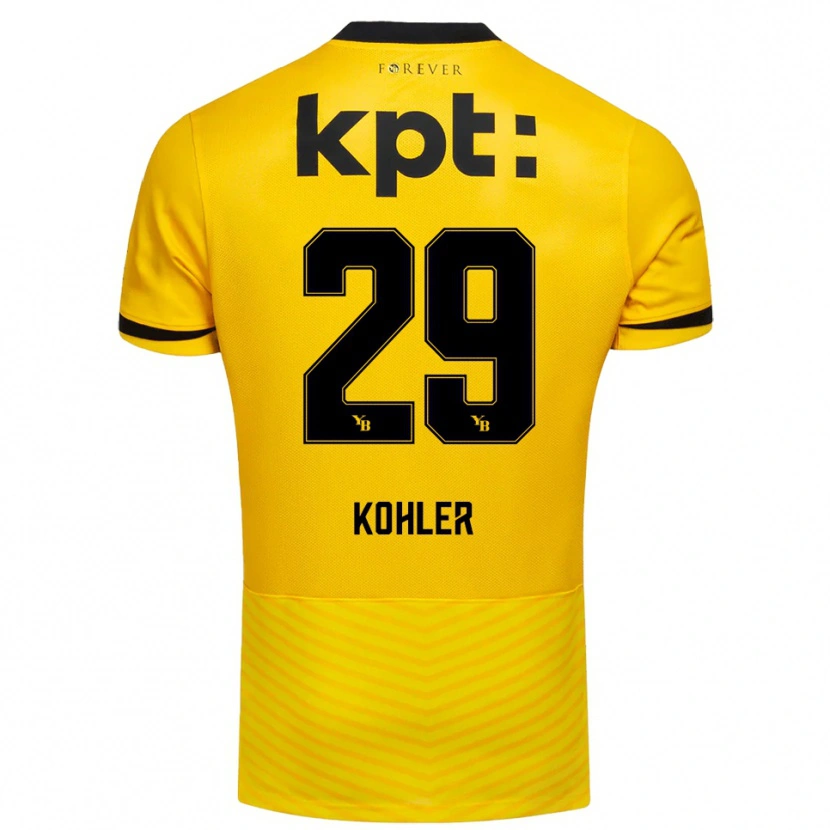 Danxen Hombre Camiseta Jana Kohler #29 Amarillo Negro 1ª Equipación 2025/26 La Camisa México
