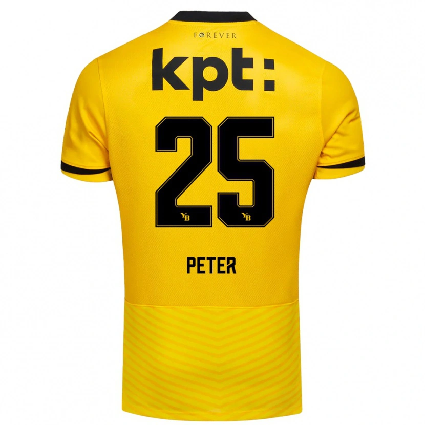 Danxen Hombre Camiseta Luc Peter #25 Amarillo Negro 1ª Equipación 2025/26 La Camisa México