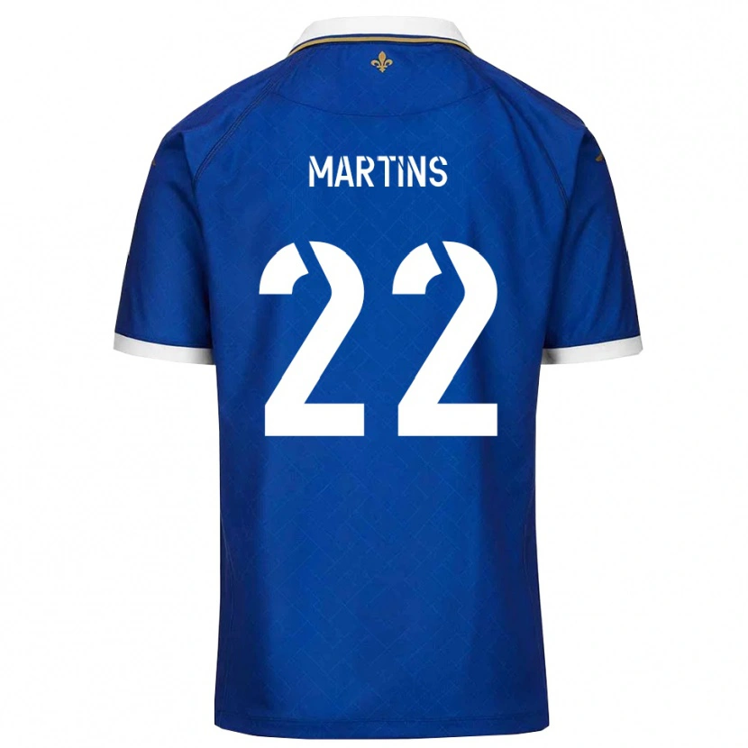 Danxen Hombre Camiseta Nicolas Martins #22 Azul Dorado 1ª Equipación 2025/26 La Camisa México