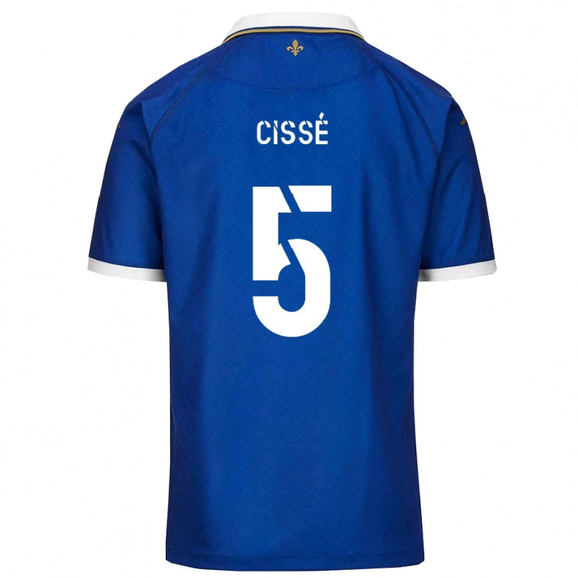 Danxen Hombre Camiseta Bilal Cissé #5 Azul Dorado 1ª Equipación 2025/26 La Camisa México