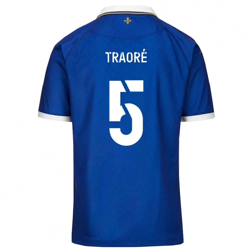Danxen Hombre Camiseta Franck Traoré #5 Azul Dorado 1ª Equipación 2025/26 La Camisa México