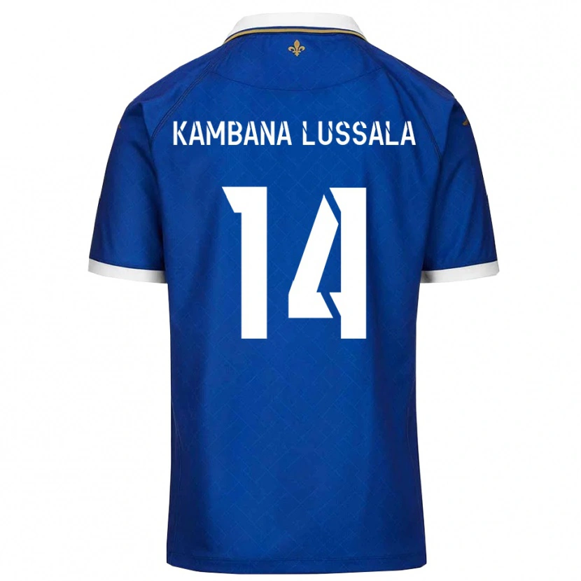 Danxen Hombre Camiseta Francisco Kambana Lussala #14 Azul Dorado 1ª Equipación 2025/26 La Camisa México