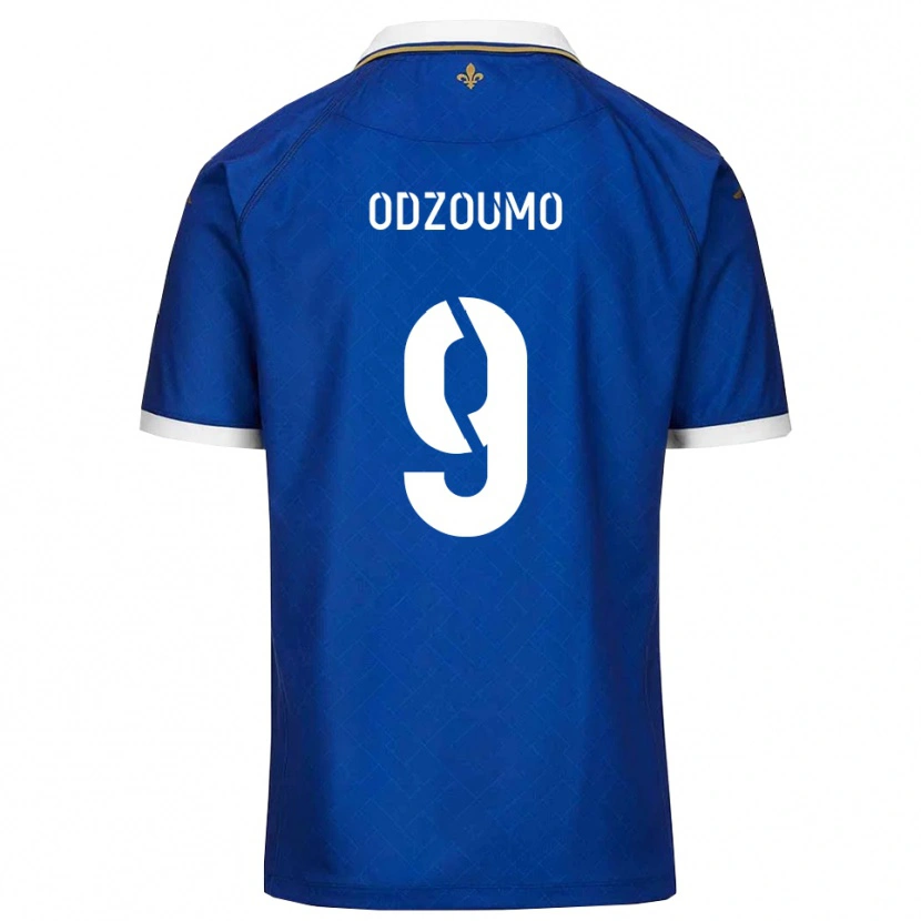 Danxen Hombre Camiseta Cédric Odzoumo #9 Azul Dorado 1ª Equipación 2025/26 La Camisa México