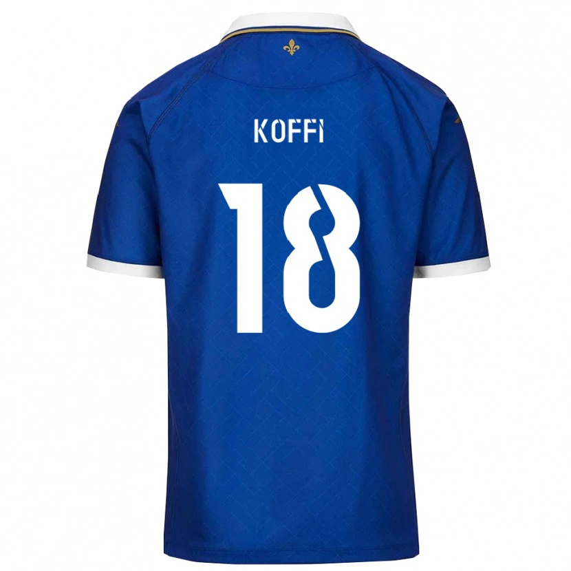 Danxen Hombre Camiseta Patrick Koffi #18 Azul Dorado 1ª Equipación 2025/26 La Camisa México