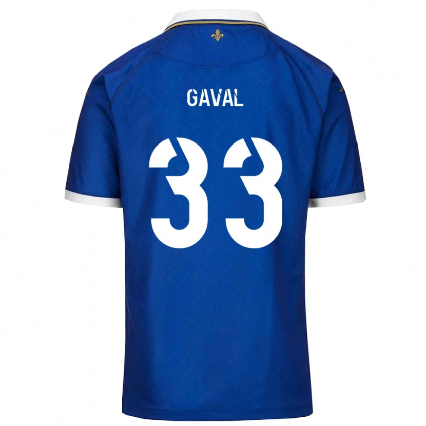 Danxen Hombre Camiseta Aimé Gaval #33 Azul Dorado 1ª Equipación 2025/26 La Camisa México