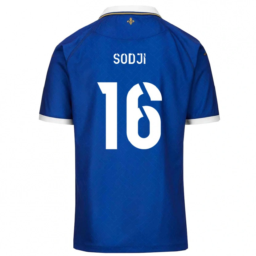 Danxen Hombre Camiseta Alexandre Sodji #16 Azul Dorado 1ª Equipación 2025/26 La Camisa México