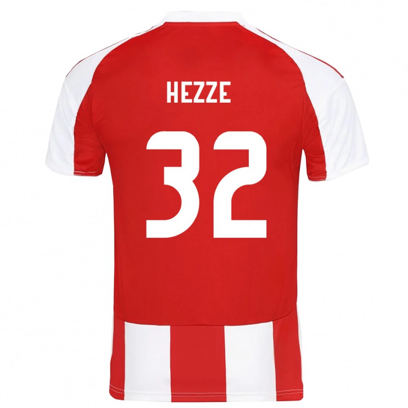 Danxen Hombre Camiseta Santiago Hezze #32 Rojo Blanco 1ª Equipación 2025/26 La Camisa México