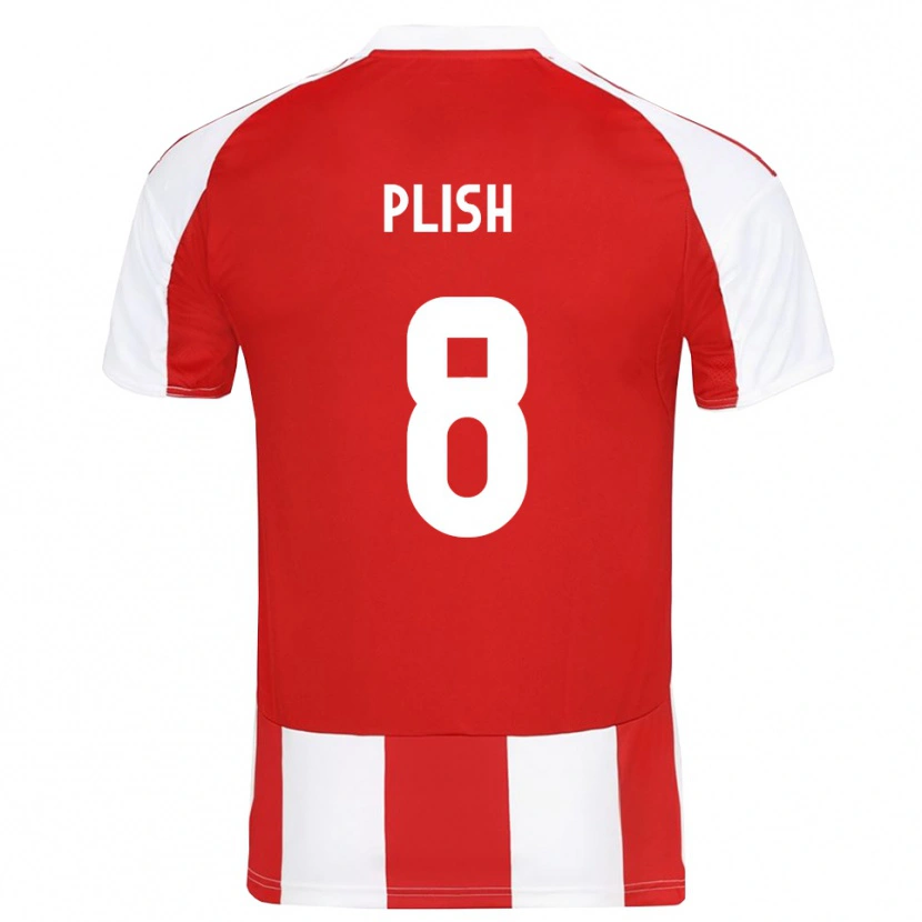 Danxen Hombre Camiseta Konstantin Plish #8 Rojo Blanco 1ª Equipación 2025/26 La Camisa México