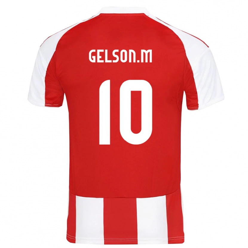 Danxen Hombre Camiseta Gelson Martins #10 Rojo Blanco 1ª Equipación 2025/26 La Camisa México